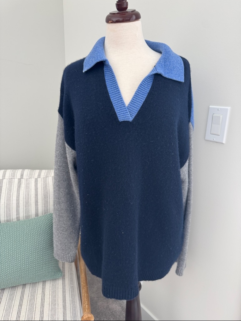 Lisa Yang Color block Cashmere Sweater